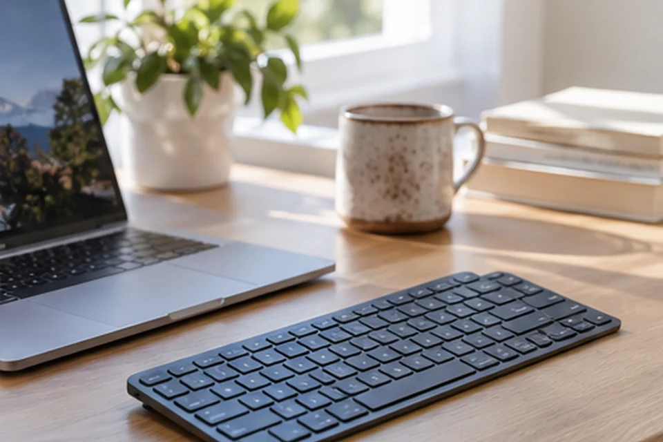 Everyday setting for compact keyboards for flexible workspaces