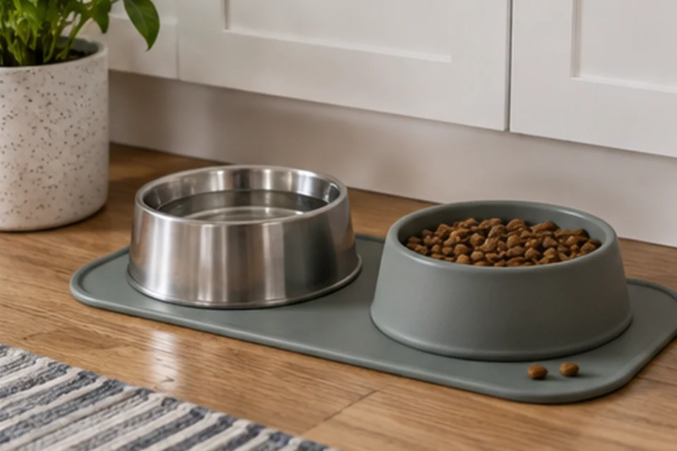 Everyday setting for feeding stations that are easy to clean