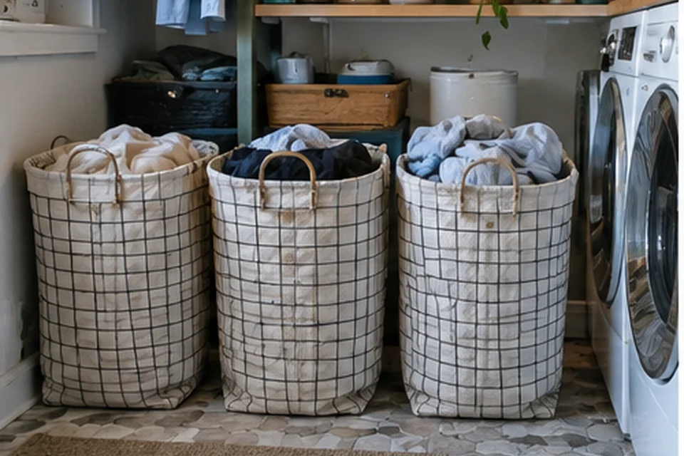 Everyday setting for laundry sorting setups for busy households