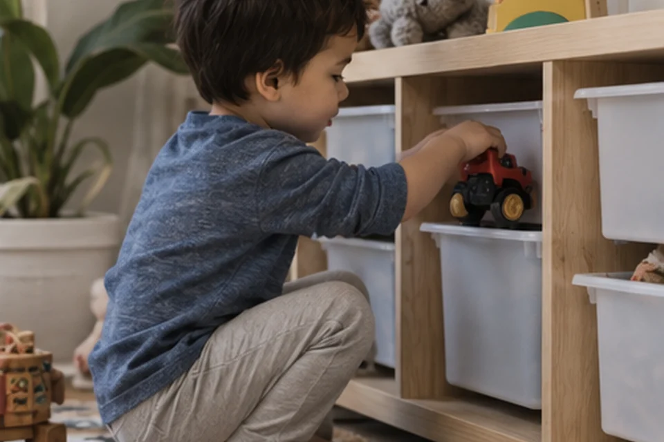 Everyday setting for toy storage children can help maintain