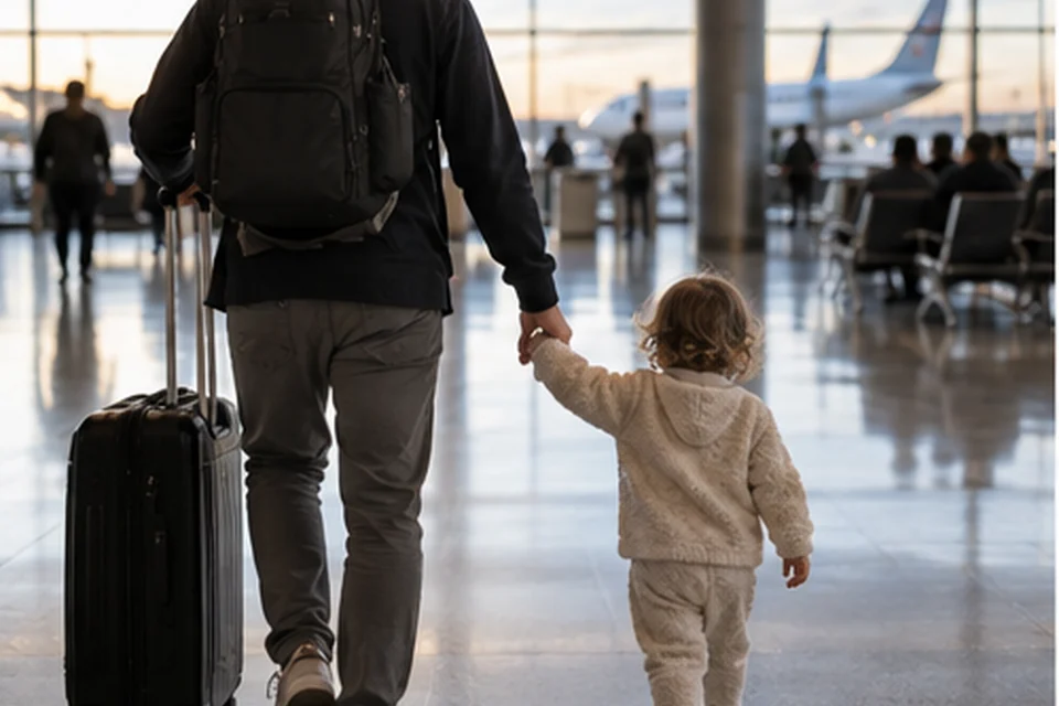 Everyday setting for travel gear for toddlers on long days